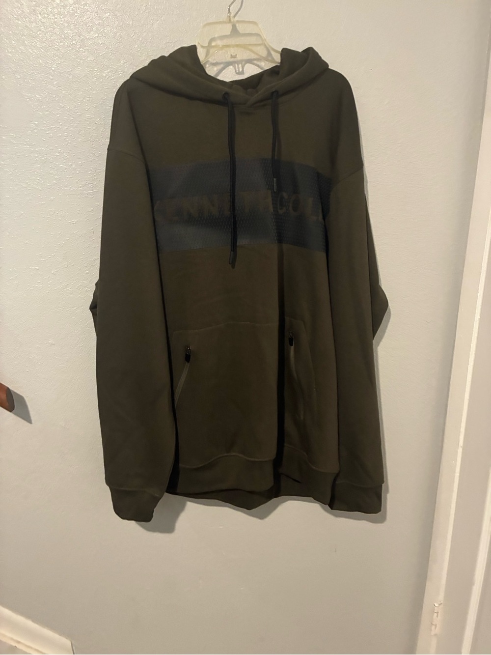 Kenneth Cole 4X Men's Olive Green Pullover Hoodie